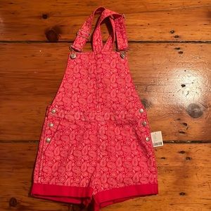 Red bandana paisley print overall BDG